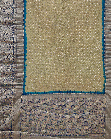 Pista green bandhani silk saree - PattuCheeralu