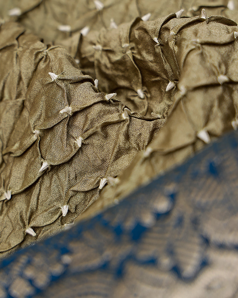 Pista green bandhani silk saree - PattuCheeralu