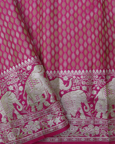 Parrot Green Kanjivaram Silk Saree - PattuCheeralu