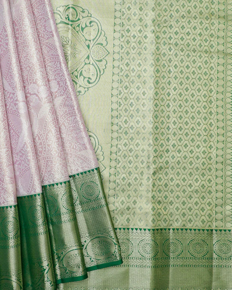 The Lilac Tissue Kanjivaram Saree - PattuCheeralu