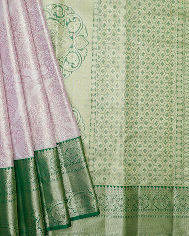 The Lilac Tissue Kanjivaram Saree - PattuCheeralu