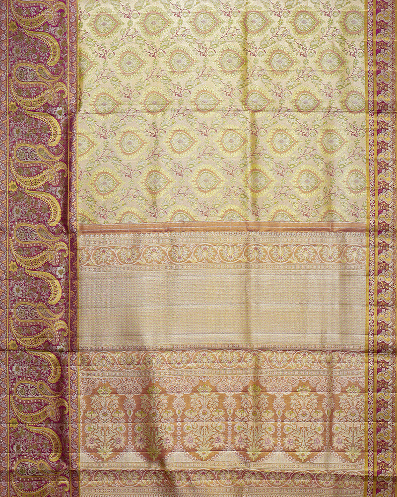 The pink Kanjivaram silk saree - PattuCheeralu