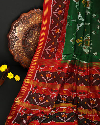 Green Patola Silk - PattuCheeralu