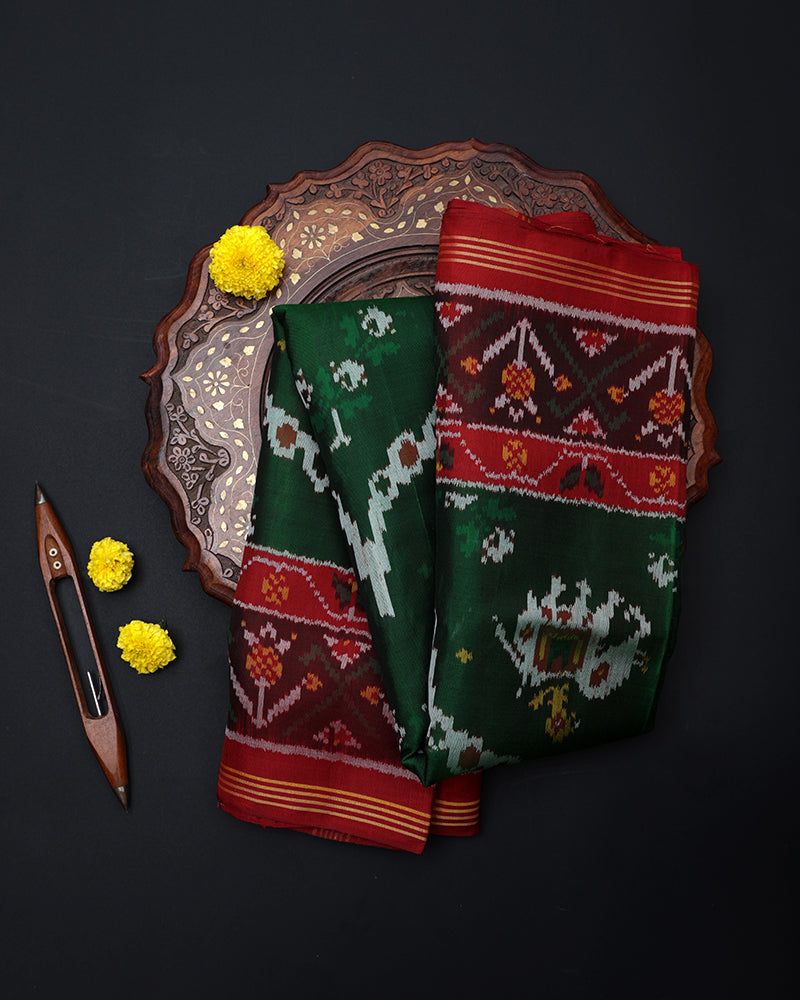 Green Patola Silk - PattuCheeralu