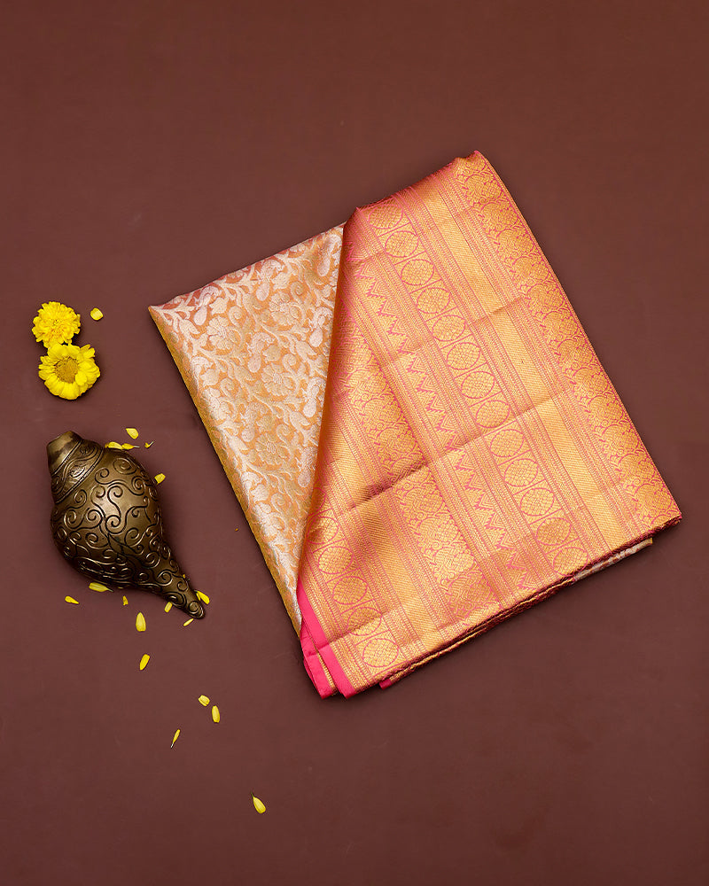 The pink tissue Kanjivaram saree - PattuCheeralu