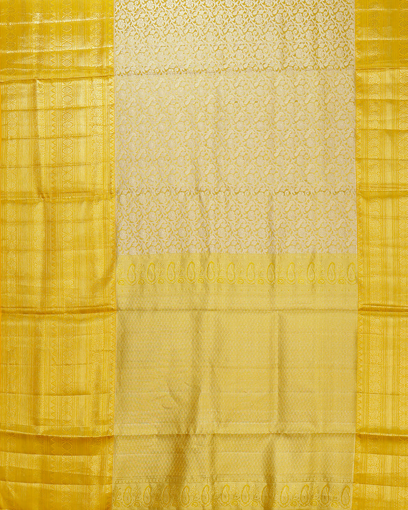 The gold tissue Kanjivaram silk saree - PattuCheeralu