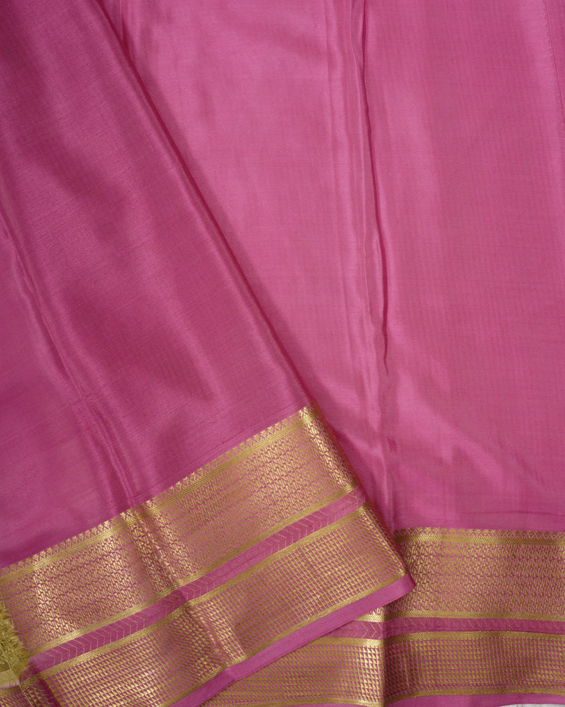 Aqua green Mysore silk saree - PattuCheeralu