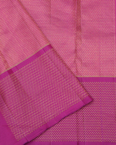 Peach kanjivaram silk saree - PattuCheeralu