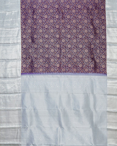 The purple Kanjivaram silk saree - PattuCheeralu
