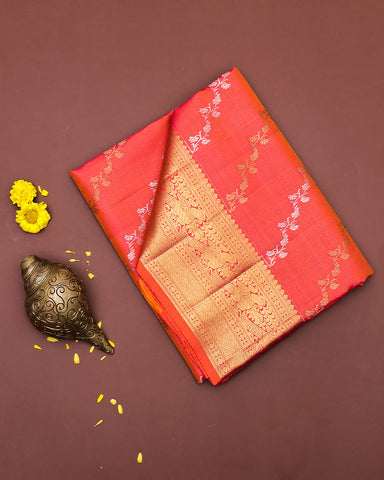 The silver tissue Kanjivaram silk saree - PattuCheeralu
