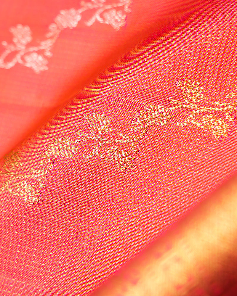 The silver tissue Kanjivaram silk saree - PattuCheeralu