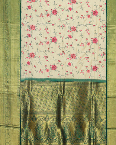 Light pink embroidery kanchi silk saree - PattuCheeralu