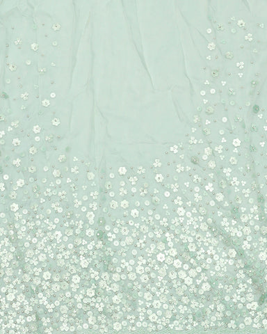 Power green satin crape saree - PattuCheeralu