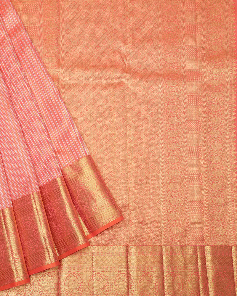 Pink kanjivaram silk saree - PattuCheeralu