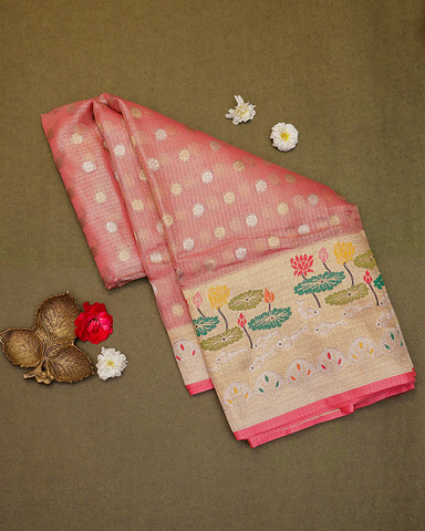 Onion pink kota Fancy saree - PattuCheeralu