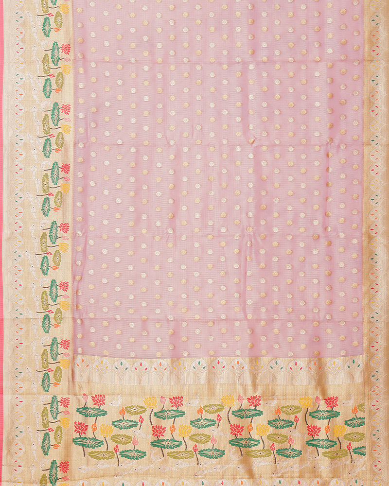 Onion pink kota Fancy saree - PattuCheeralu