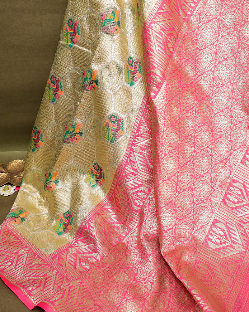Light brown kota fancy saree - PattuCheeralu