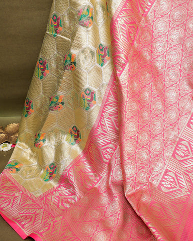 Light brown kota fancy saree - PattuCheeralu