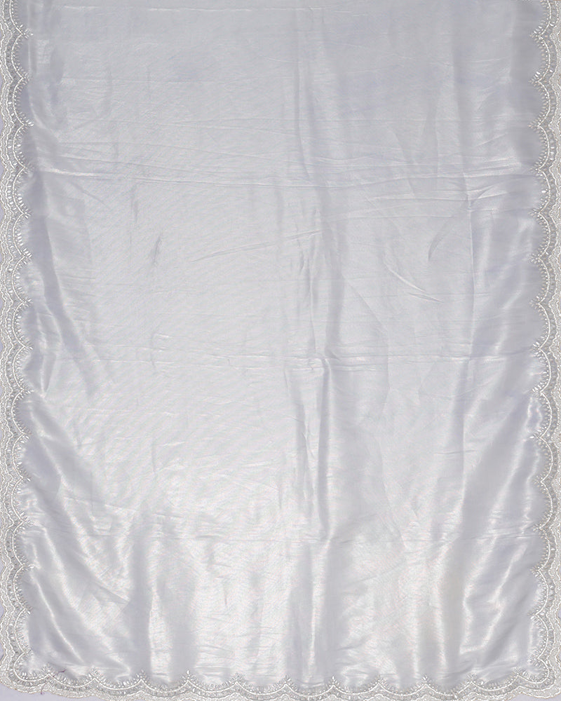 Power Grey jute tissue saree - PattuCheeralu