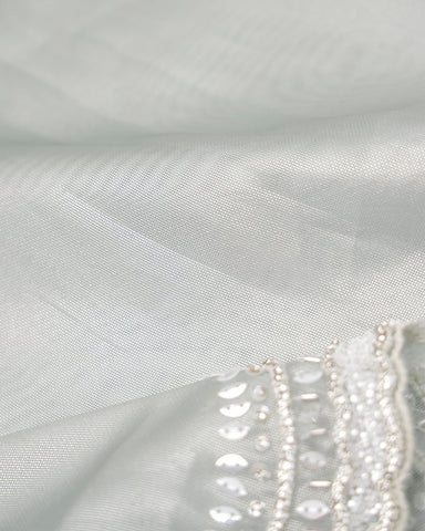 Power Grey jute tissue saree - PattuCheeralu