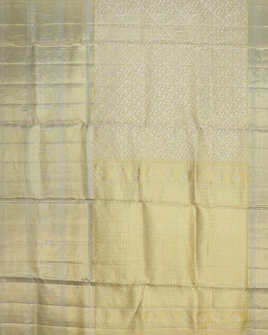 The silver tissue Kanjivaram saree - PattuCheeralu