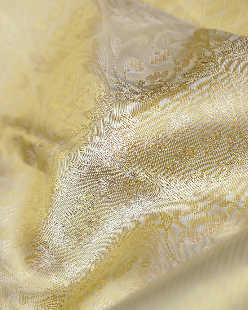 The silver tissue Kanjivaram saree - PattuCheeralu