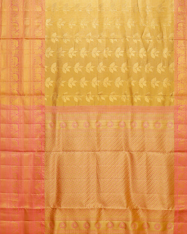 The gold tissue Kanjivaram saree - PattuCheeralu