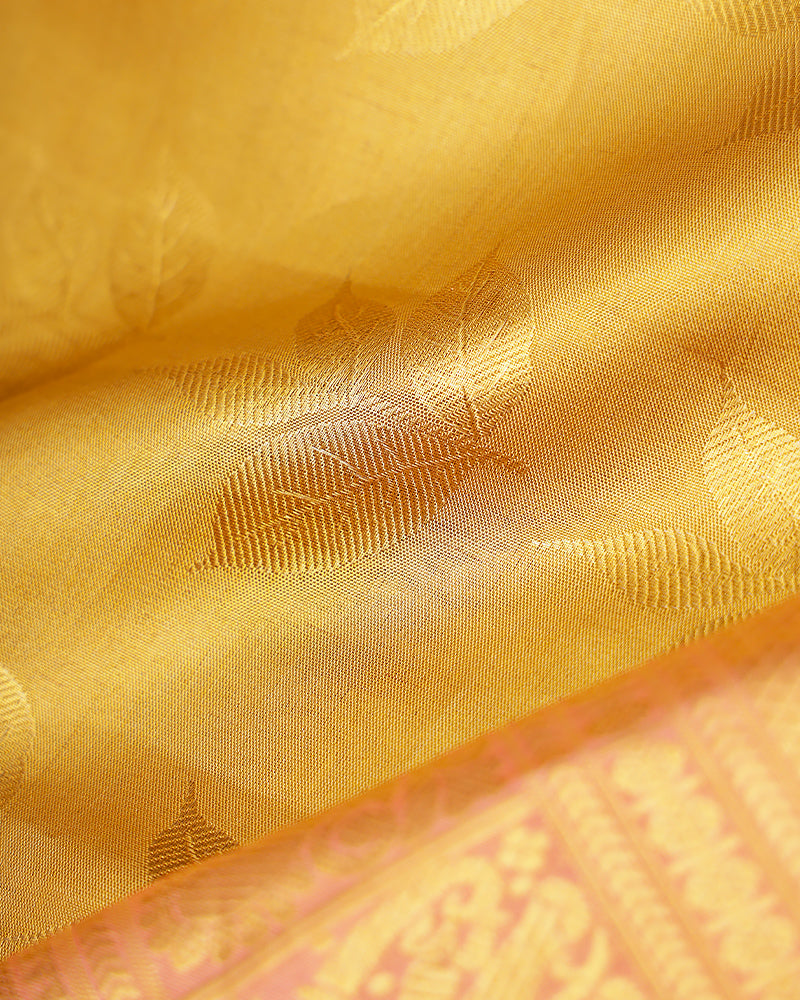 The gold tissue Kanjivaram saree - PattuCheeralu