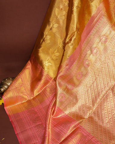 The gold tissue Kanjivaram saree - PattuCheeralu