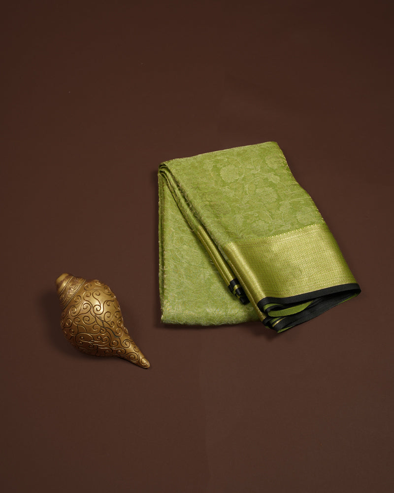 Light green mysore silk saree - PattuCheeralu