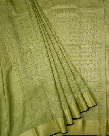 Light green mysore silk saree - PattuCheeralu