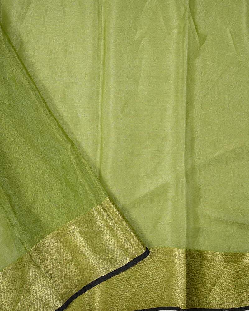 Light green mysore silk saree - PattuCheeralu