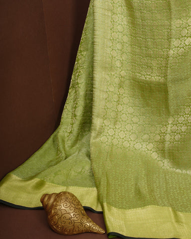Light green mysore silk saree - PattuCheeralu