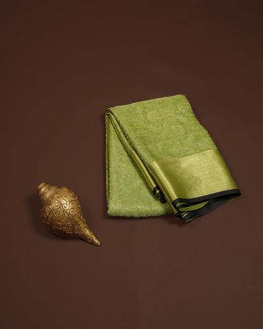 Light green mysore silk saree - PattuCheeralu