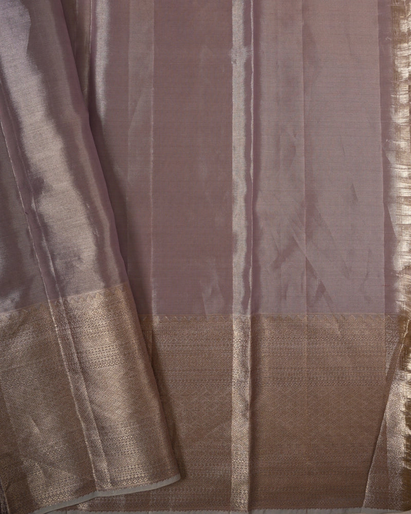 Ivory tissue kanjivaram silk saree - PattuCheeralu