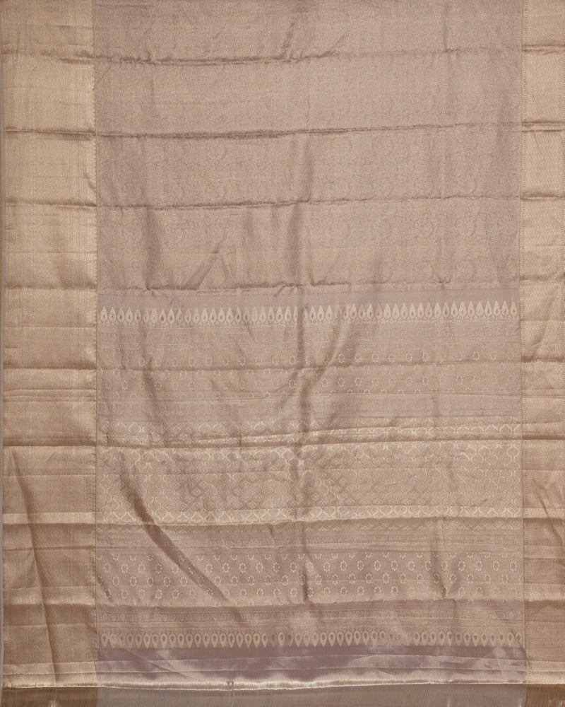 Ivory tissue kanjivaram silk saree - PattuCheeralu