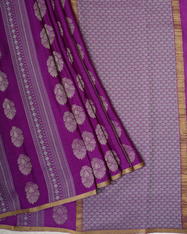 Violet Mysore silk saree - PattuCheeralu