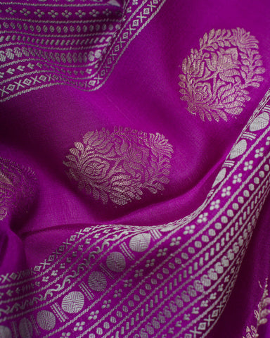 Violet Mysore silk saree - PattuCheeralu