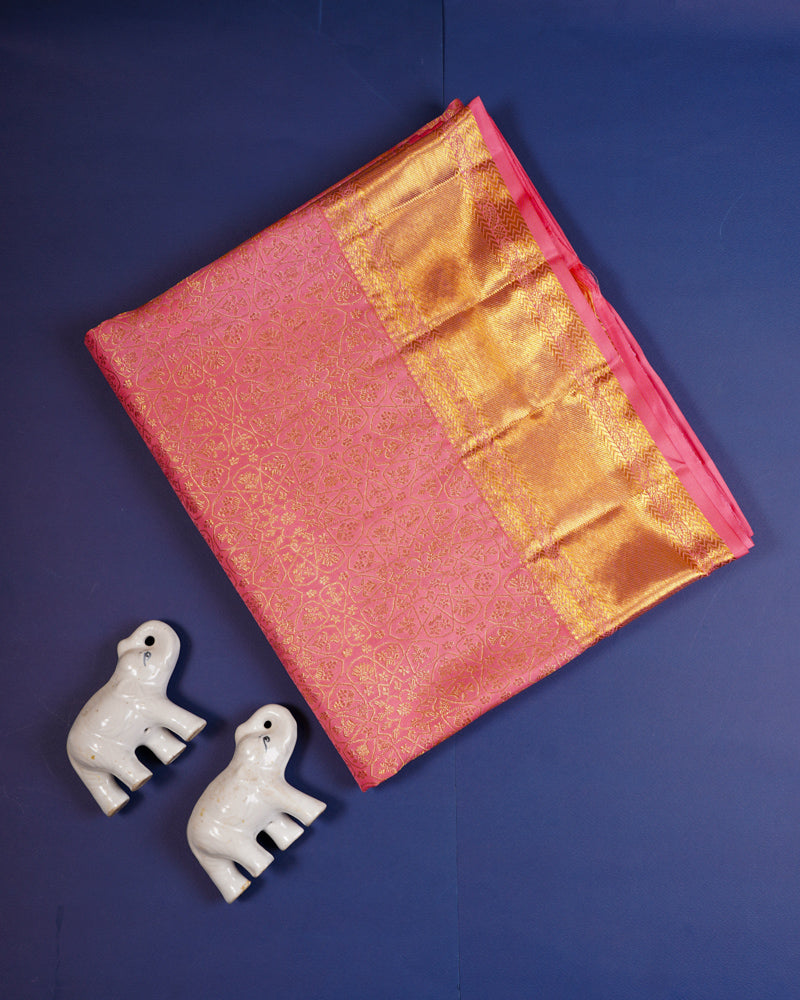 Pink kanjivaram silk saree - PattuCheeralu