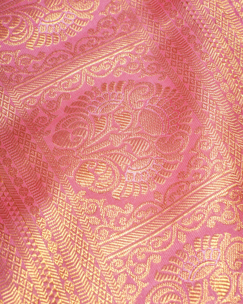 Pink kanjivaram silk saree - PattuCheeralu