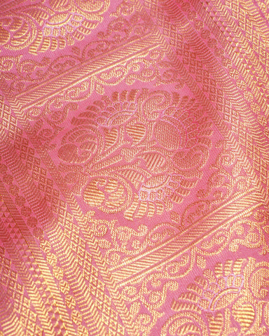 Pink kanjivaram silk saree - PattuCheeralu