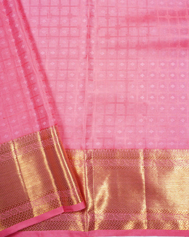 Pink kanjivaram silk saree - PattuCheeralu