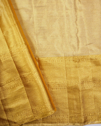 Golden bridal tissue kanjivaram saree - PattuCheeralu