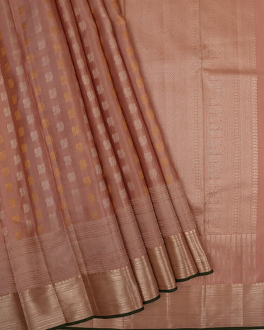 Onion pink kanjivaram silk saree - PattuCheeralu