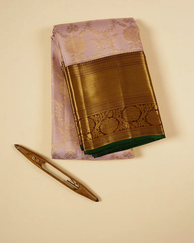 Onion pink kanjivaram silk saree - PattuCheeralu