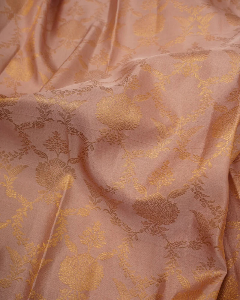 Onion pink kanjivaram silk saree - PattuCheeralu