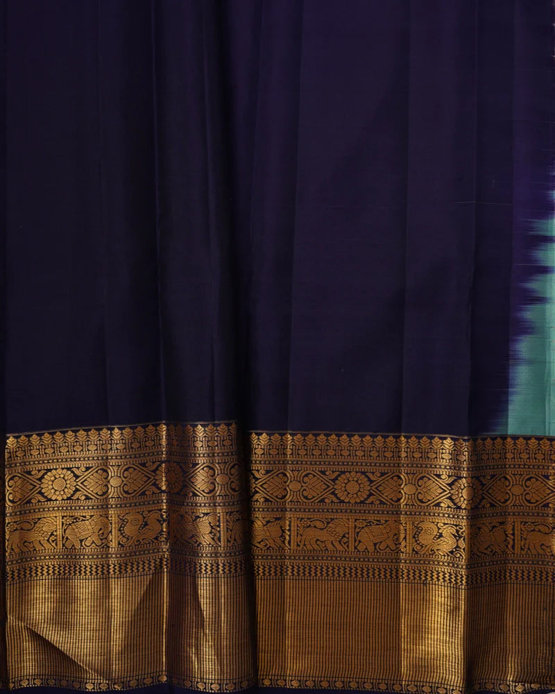 Peach kanjivaram silk saree - PattuCheeralu