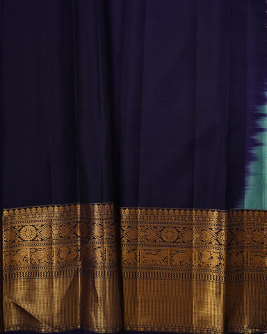 Peach kanjivaram silk saree - PattuCheeralu