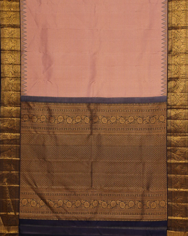 Peach kanjivaram silk saree - PattuCheeralu