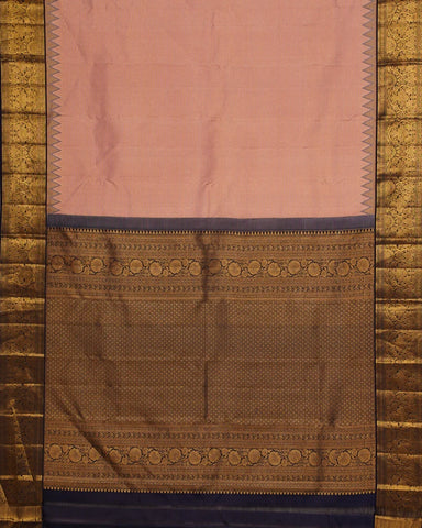 Peach kanjivaram silk saree - PattuCheeralu